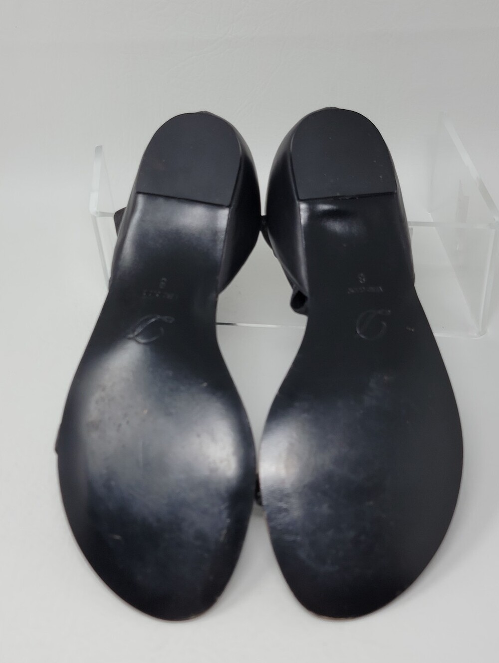 DELMAN Women's Black Sandals Leather Zipper Size 8 Pre-owned - Picture 6 of 9